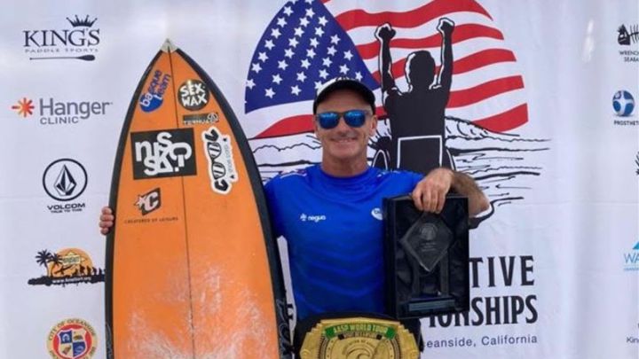 Aitor Francesena, primer ciego en ganar el US Open de surf