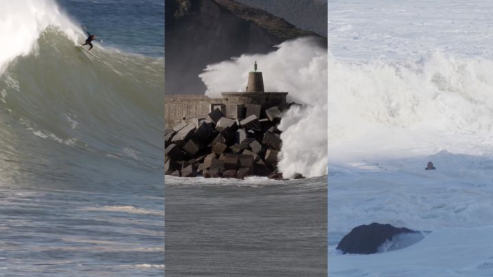 Las olas gigantes del huracán Martin toman el País Vasco