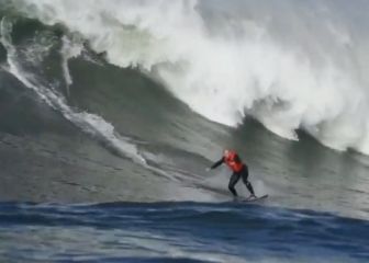 Matt Formston surfea Nazaré con un 97% de ceguera