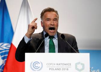 El Schwarzenegger más comprometido muestra su furia en la Cumbre del Clima