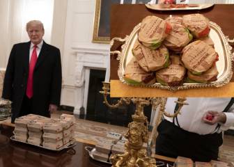 La última de Donald Trump: hamburguesas en bandejas de plata para jóvenes deportistas