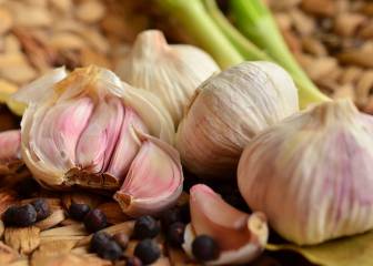 ajo, verduras, pelar, salud, nutrición