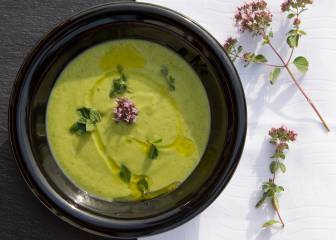 salud, dieta, nutrición, receta saludable, calabacín, puerros, crema fría