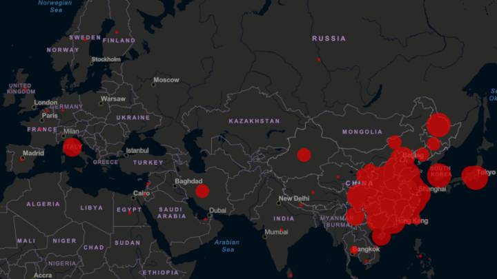 Coronavirus: mapa de afectados y contagiados, en directo