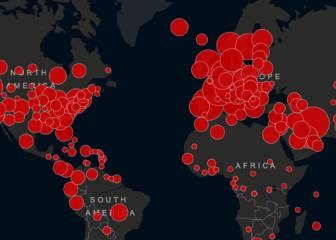 Mapa del coronavirus en el mundo, en tiempo real: casos, infectados y muertos hoy