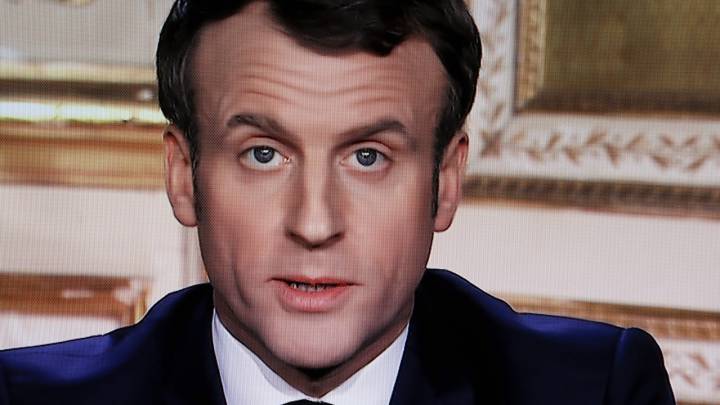 Macron, en su discurso para la población de Francia.
