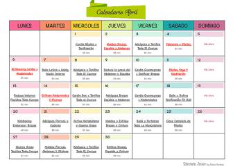 Calendario fitness de abril: en forma en poco tiempo