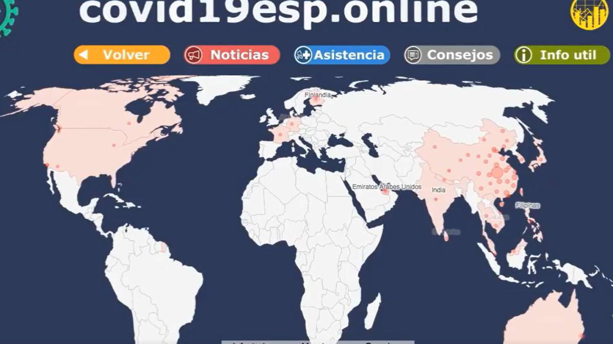 ber el mapa de españa El mapa de la propagación del virus en el mundo; ojo con USA   AS USA