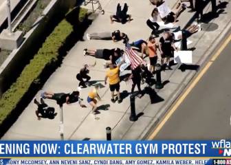 Protestan por el cierre de gimnasios en Florida