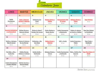 Calendario fitness de junio (segunda quincena): en forma en poco tiempo