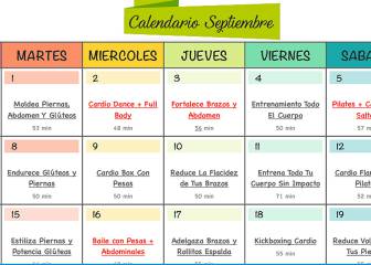 Calendario fitness de septiembre: en forma en poco tiempo