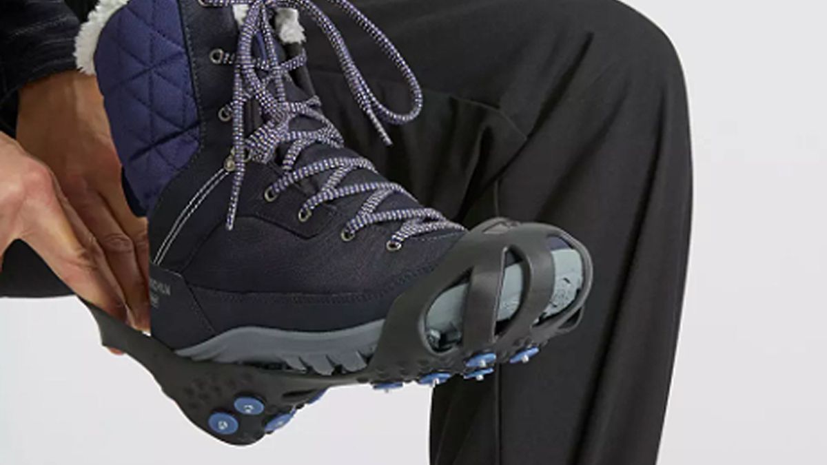Wirezoll 10 Dientes Antideslizante Zapato/Bota Ice Traction Slip-on Snow Puntas de Hielo Crampones Calas Estiramiento de la tracción del Calzado 