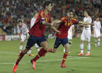 Morata enciende la luz de España en su debut en la Euro Sub-21