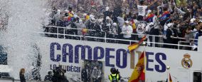 Fiesta de la Undécima Champions League Celebración en el Bernabéu.