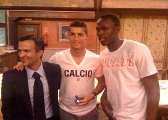 El reto incumplido de Cristiano y Bolt: ¿Quién es más rápido con un balón?