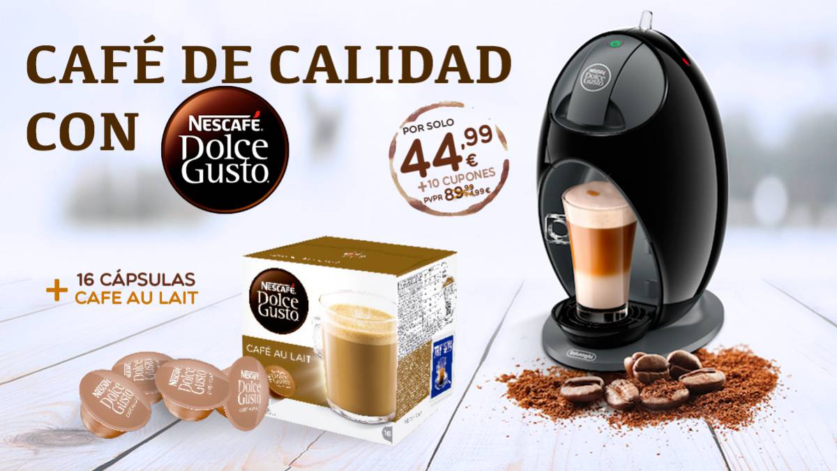 Nescafé Café Au Lait Descafeinado - 16 Cápsulas para Dolce Gusto por 5,09 €