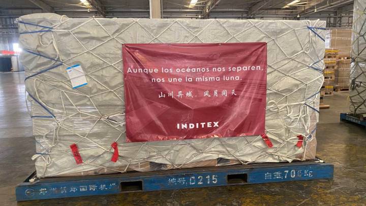 El material sanitario de Inditex llegará el lunes a España