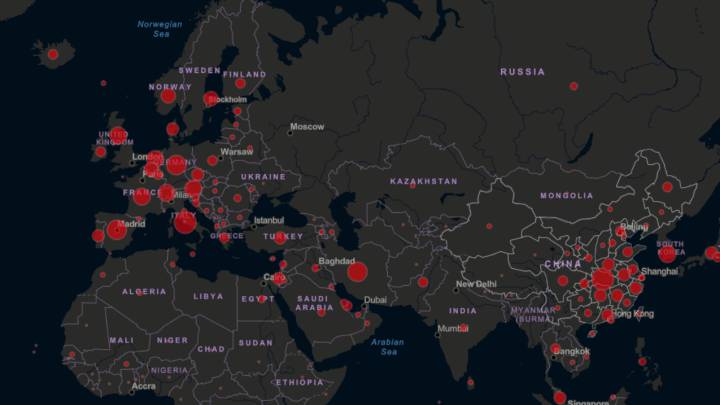 Mapa del coronavirus en el mundo, en tiempo real hoy, 23 de marzo: casos y muertos
