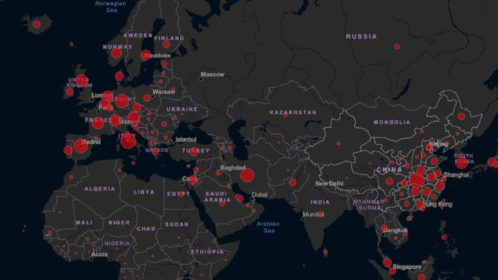 Mapa del coronavirus en el mundo, en tiempo real hoy, 28 de marzo: casos y muertos