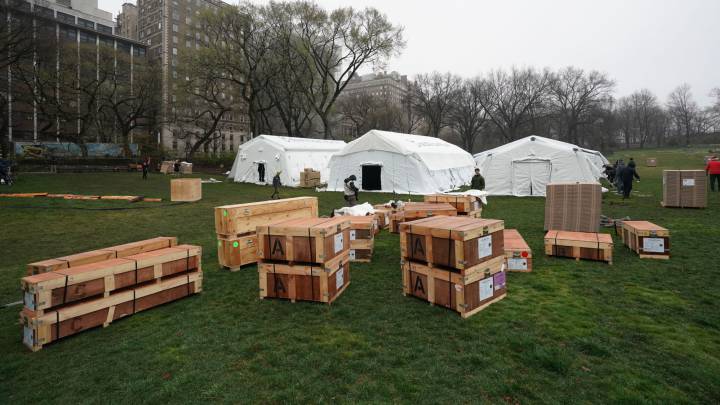 Nueva York instala un hospital de campaña en Central Park