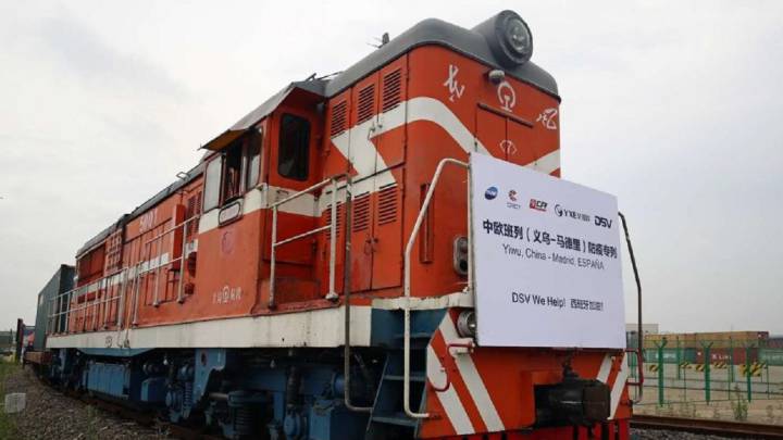 Llega a Madrid un tren desde China con 28 millones de mascarillas
