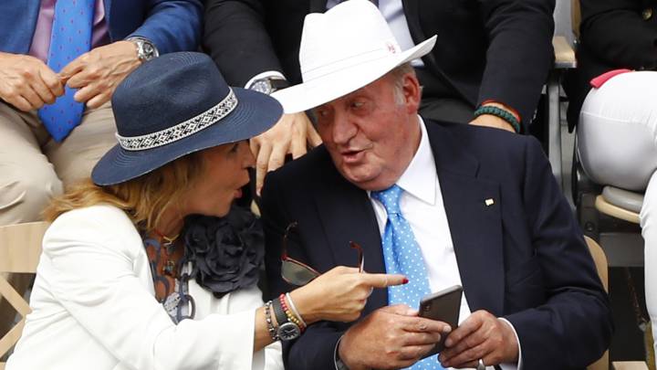 Juan Carlos I, durante la final de Roland Garros 2019.