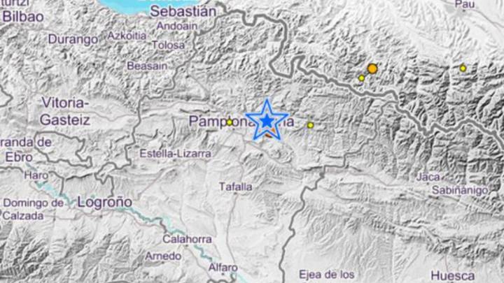 Dos terremotos sacuden Navarra a primera hora de la mañana