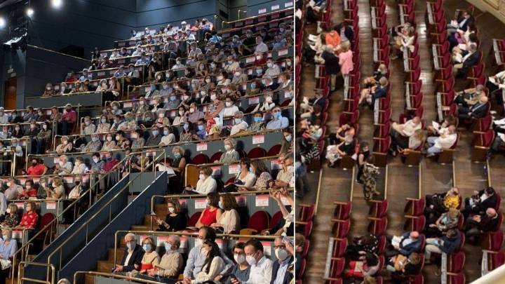 Escándalo en el Teatro Real por la falta de distancia de seguridad entre butacas