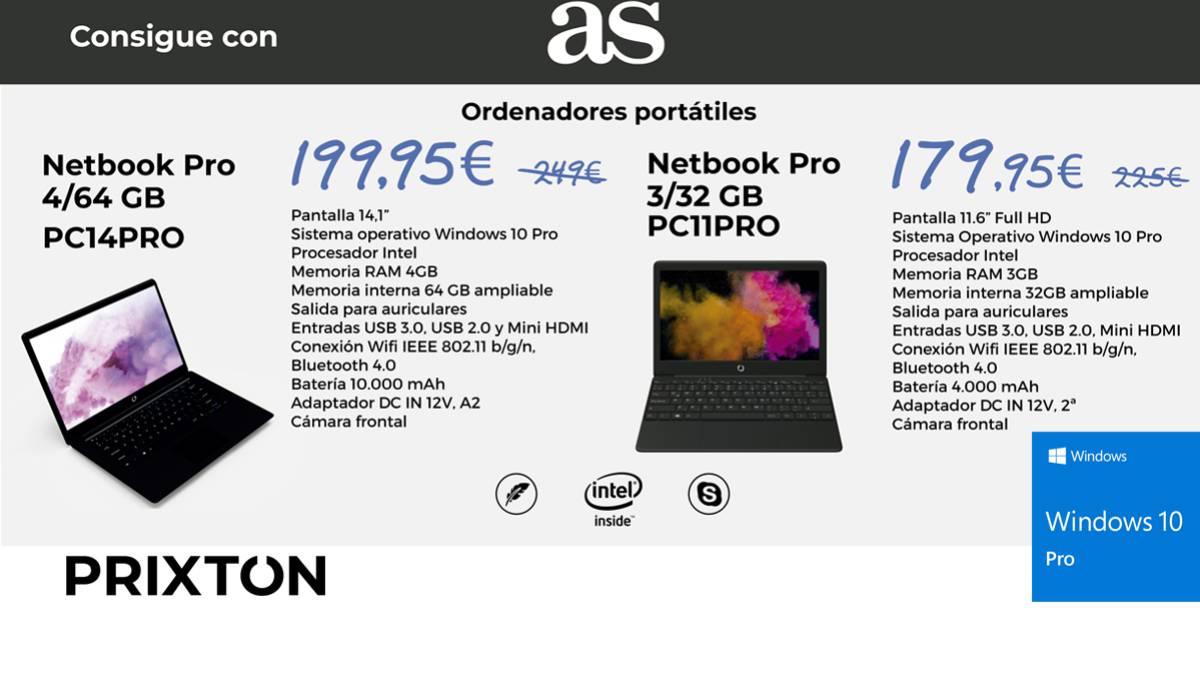 ordenadores Netbook Prixton de mejor calidad-precio para la vuelta al colegio ORDENADOR PRIXTON - AS.com