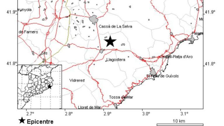 Registrado un pequeño terremoto en Girona