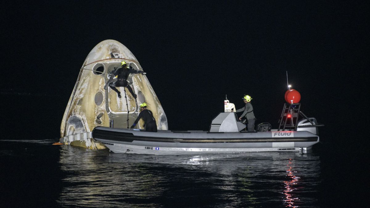 Four astronauts return to Earth in Elon Musk’s Space X