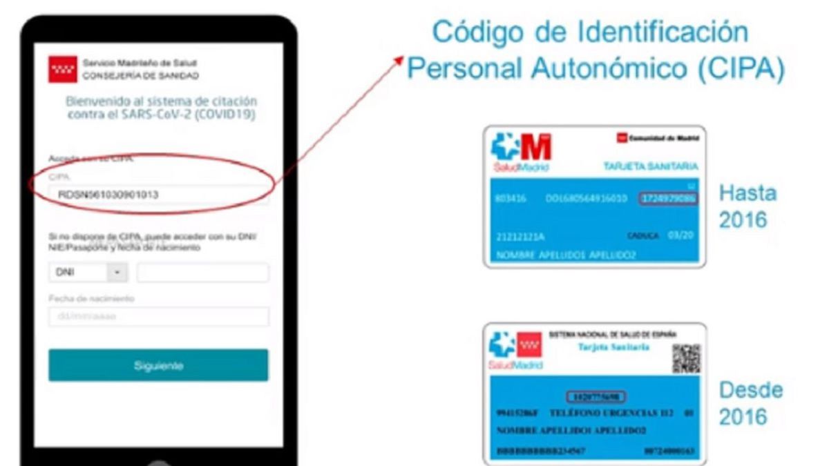 Universidad clímax Comprimir Vacuna COVID Madrid: ¿qué es el CIPA en la Tarjeta Sanitaria y cómo saber  cuál es el mío? - AS.com