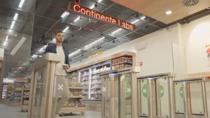 Supermercado Lisboa Portugal sin cajas Continente Sonae MC tecnología