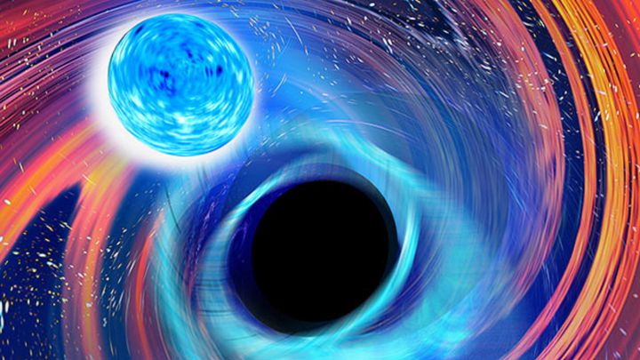 Detectan un choque de agujeros negros y estrellas de neutrones nunca antes visto