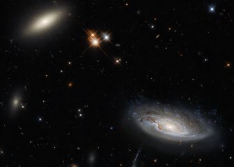 El telescopio espacial Hubble capta dos enormes galaxias