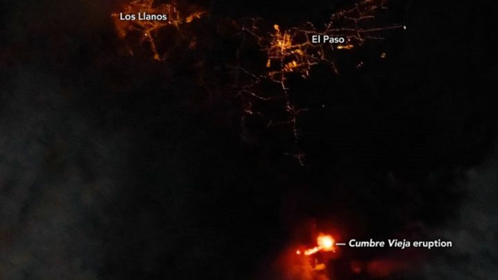 La NASA fotografía el volcán desde el espacio