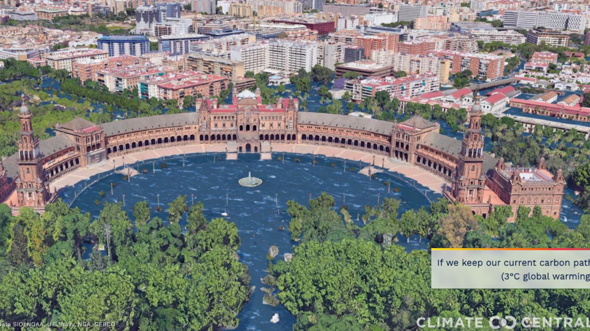 Así quedarían las ciudades si sube el nivel del mar Así quedarían las ciudades si sube el nivel del mar