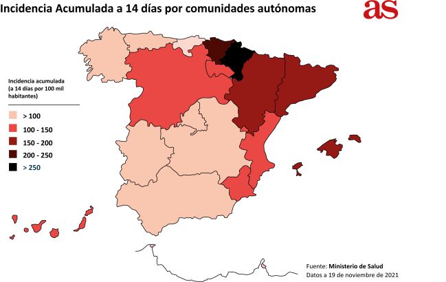 Cómo va la incidencia en España y cómo avanza la vacunación en cada  comunidad autónoma? - AS.com
