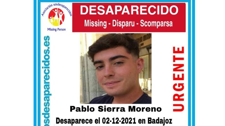 Lo que se sabe del estudiante desaparecido en Badajoz: su móvil apareció con sangre