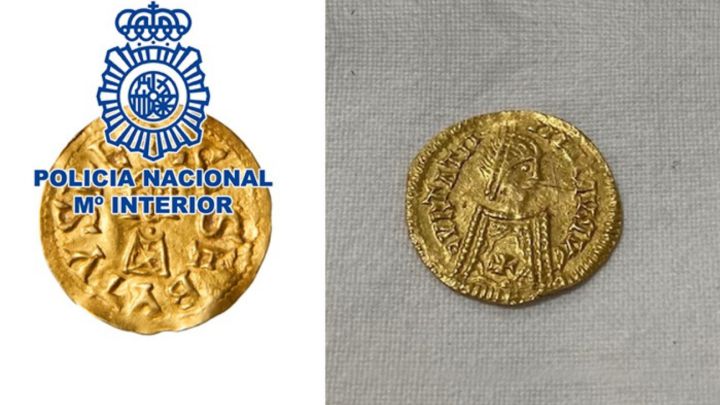 La Policía recupera dos monedas visigodas de gran valor