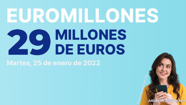 Euromillones: comprobar los resultados del sorteo de hoy, martes 25 de enero