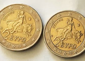 La moneda de dos euros que tiene un valor de 1.000