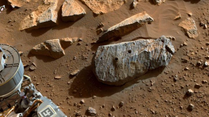 Rocas de olivino en el suelo de Marte