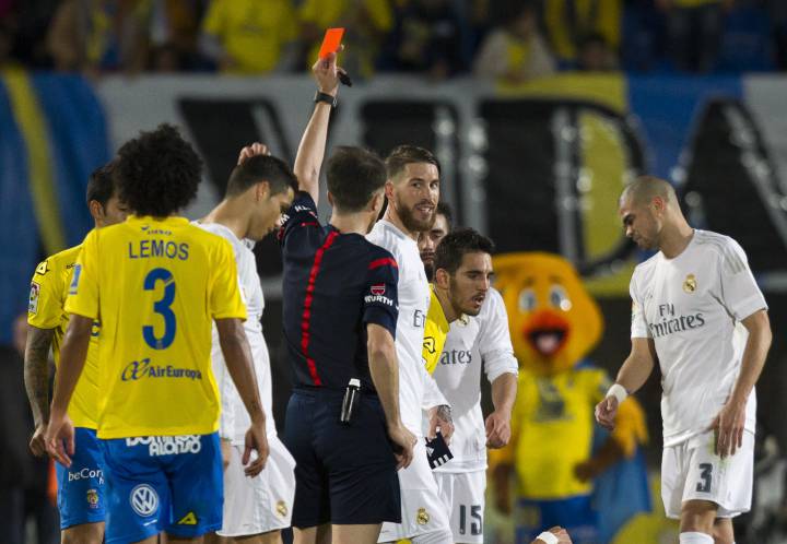 Real Madrid Sergio Ramos Holds The Red Card Record At Real