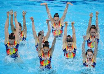 Israeli synchronized team in action at LEN 2016