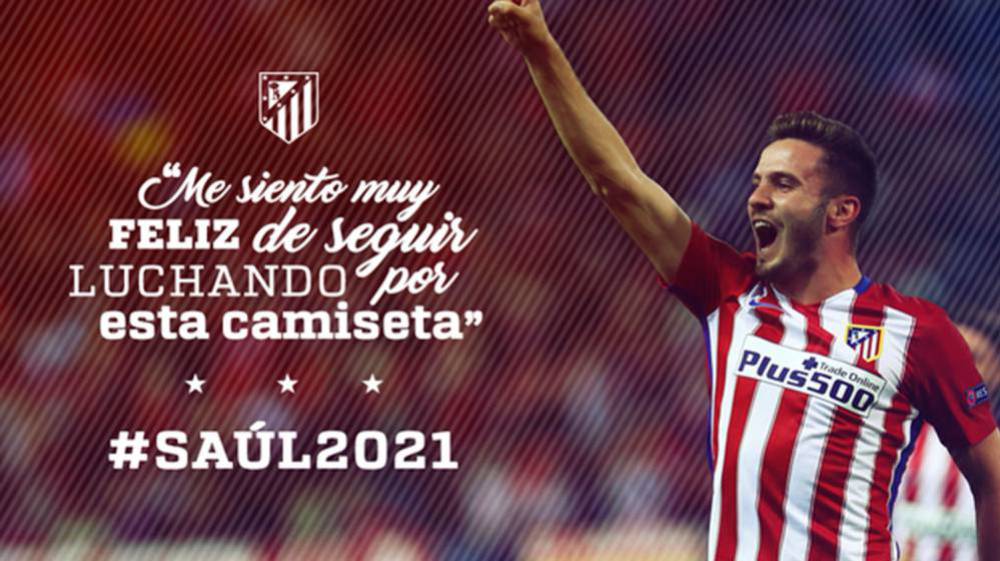 Saúl renews his contract with Atlético Madrid until 2021