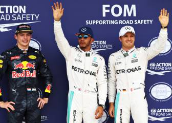 Hamilton grabs dramatic pole ahead of Rosberg