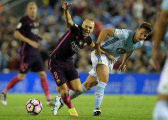 Iniesta makes 600th Barcelona appearance in Celta defeat