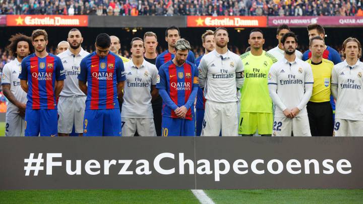 Barcelona and Real Madrid stars come together for Chapecoense