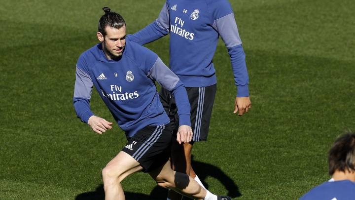 Gareth Bale during Real Madrid training.